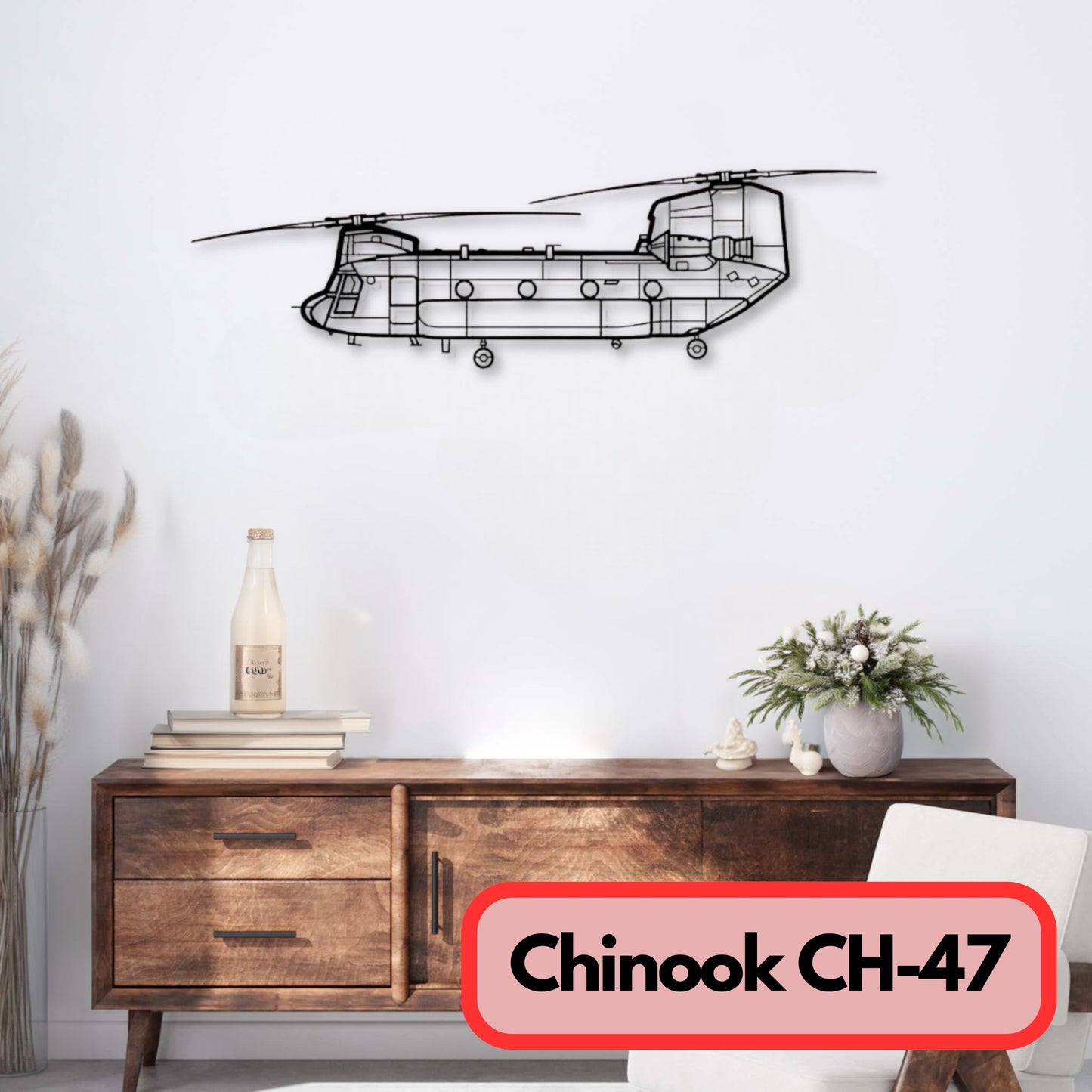 decoration murale metal chinook ch 7